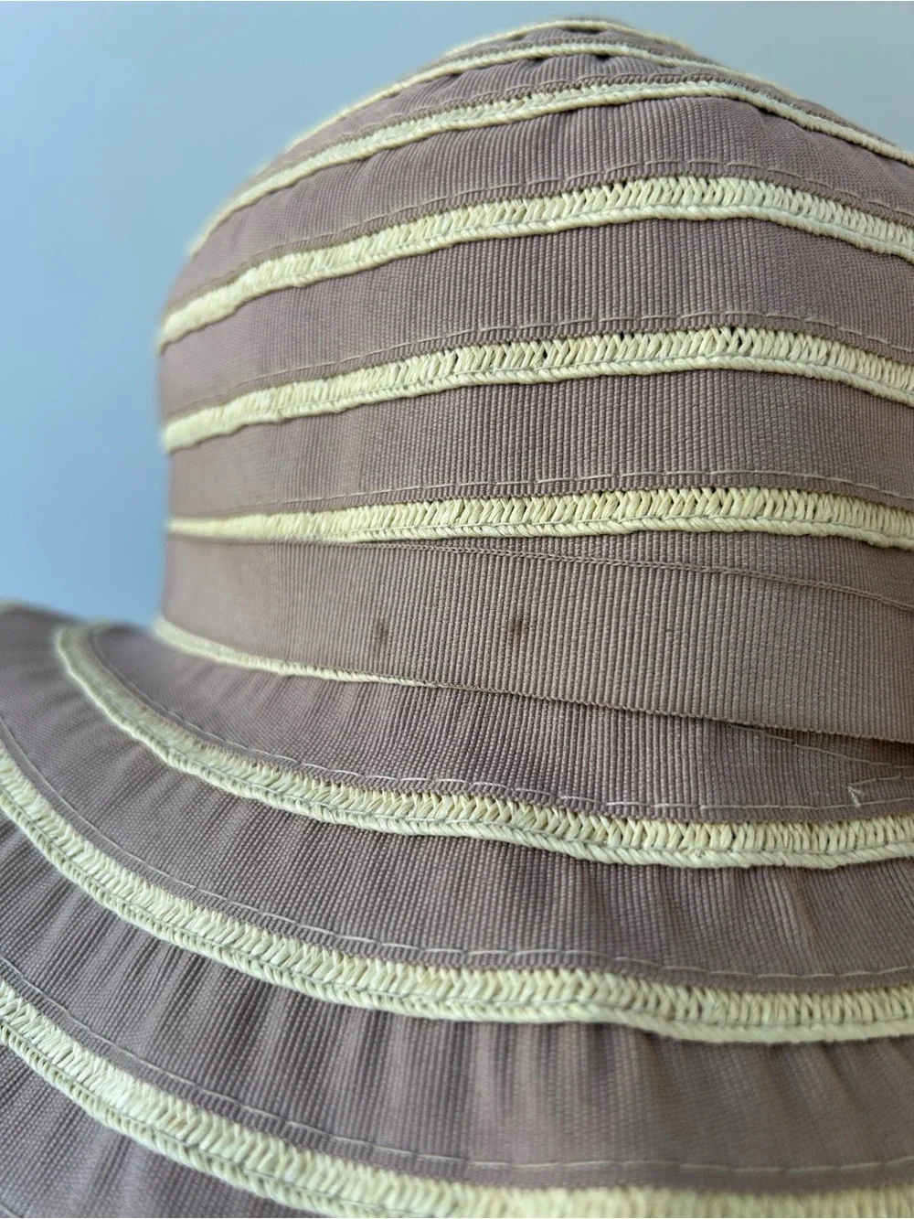 J Callanan floppy packable woven cotton and paper sun beach hat